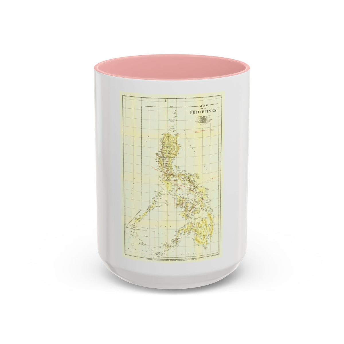 Philippines, The (1905) (Map) Accent Coffee Mug