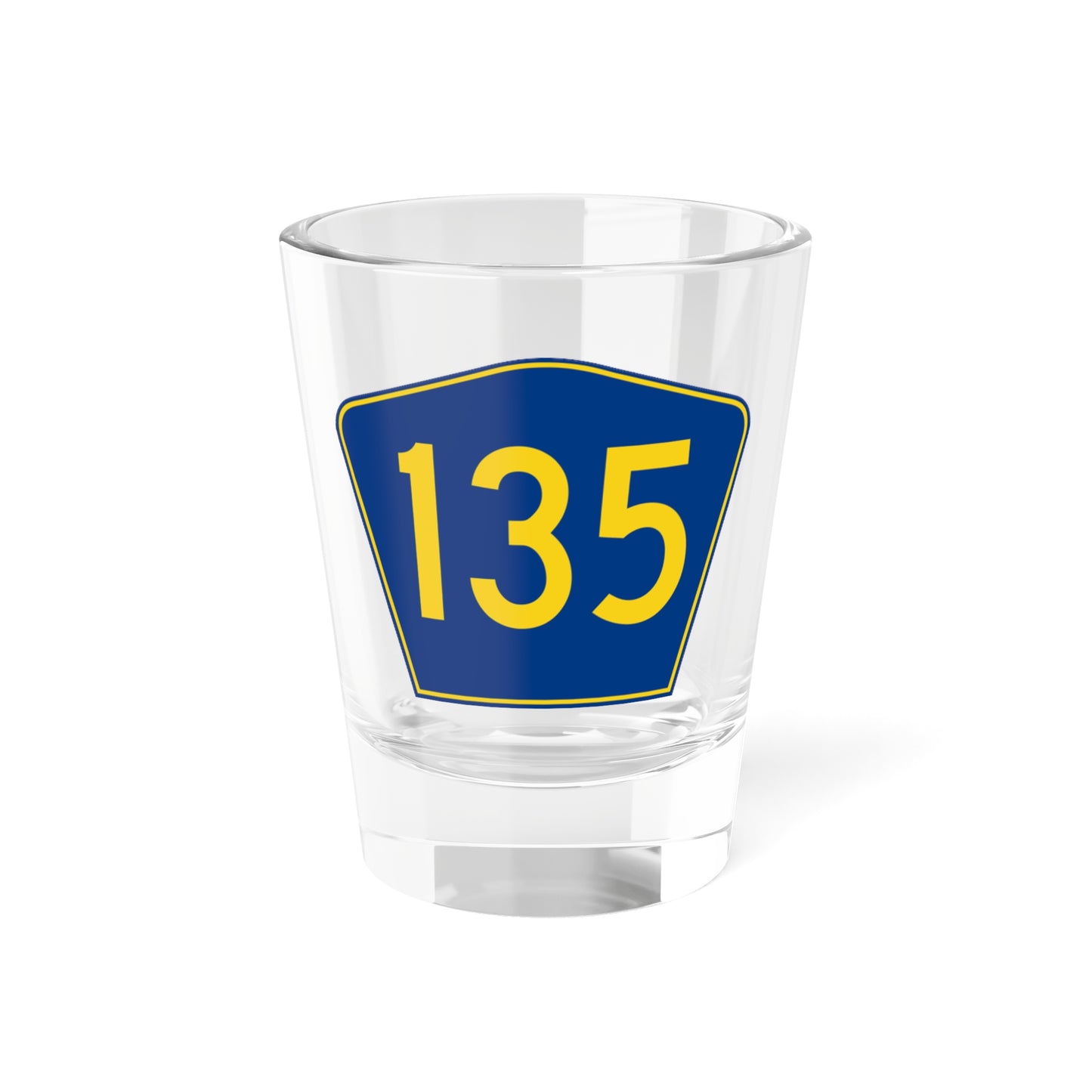 PR secondary 135 (Puerto Rico) (Road Sign) Shot Glass 1.5oz