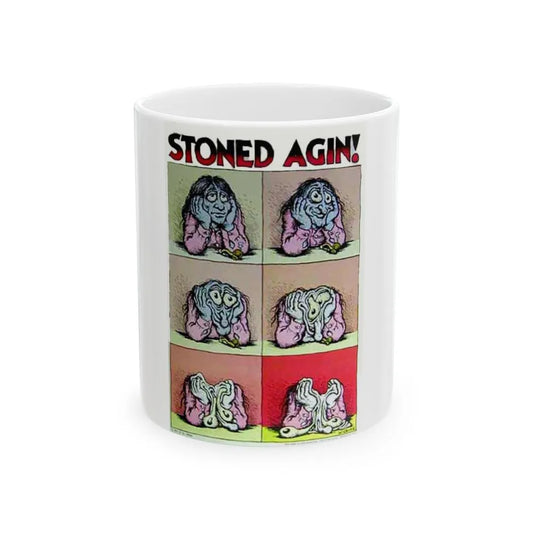 stoned again (Music Poster) White Coffee Mug-11oz-Go Mug Yourself