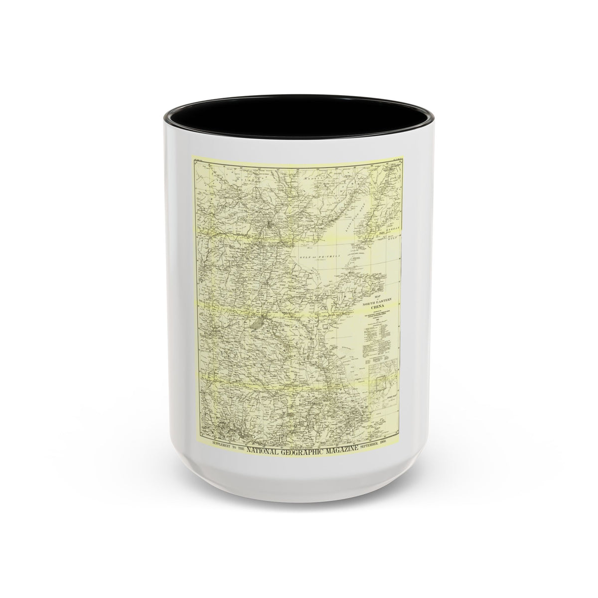 China, North Eastern (1900) (Map) Accent Coffee Mug