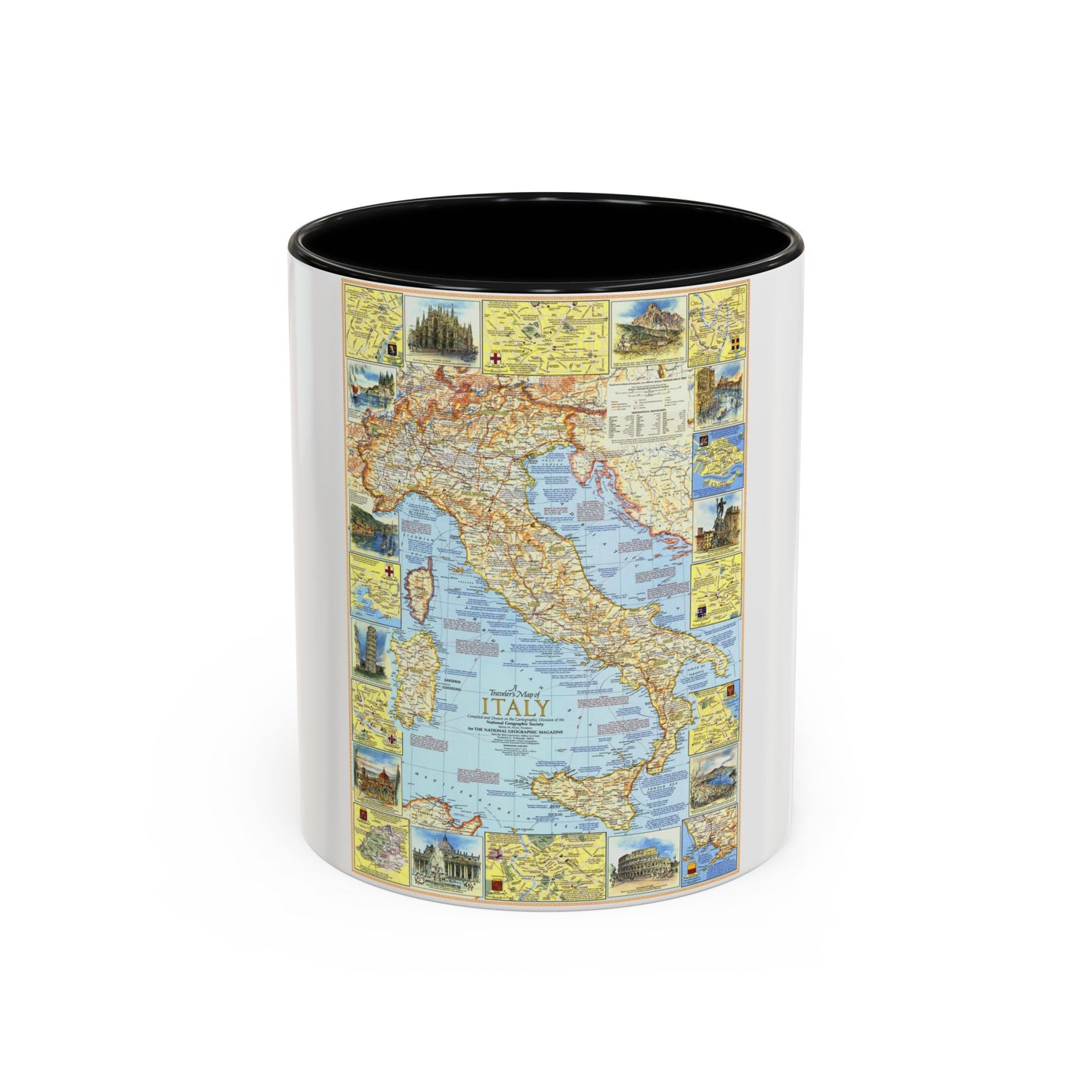 Tasse à café décorative Italie - Carte du voyageur 1 (1970) (Carte)