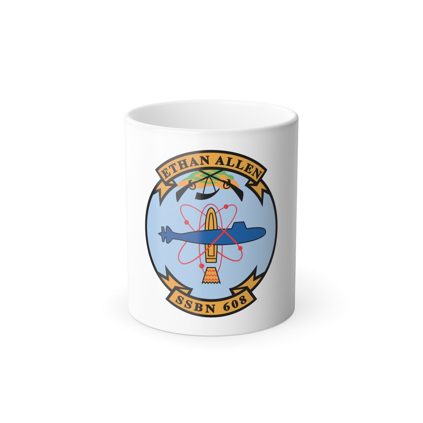 Ethan Allen SSBN 608 (U.S. Navy) Color Changing Mug 11oz