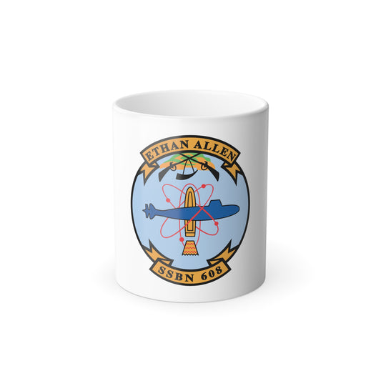 Ethan Allen SSBN 608 (U.S. Navy) Color Changing Mug 11oz