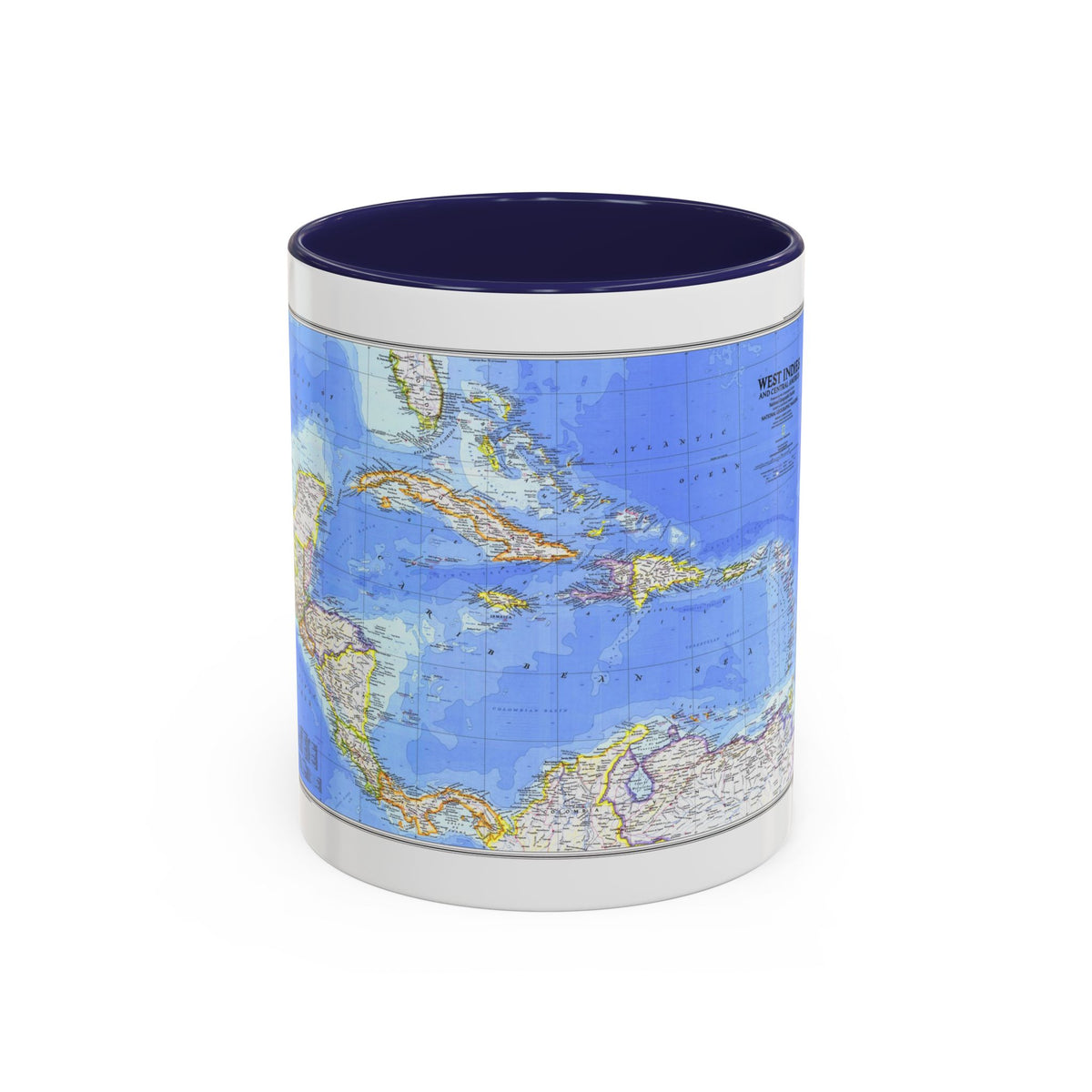 Central America & West Indies(1981) (Map) Accent Coffee Mug