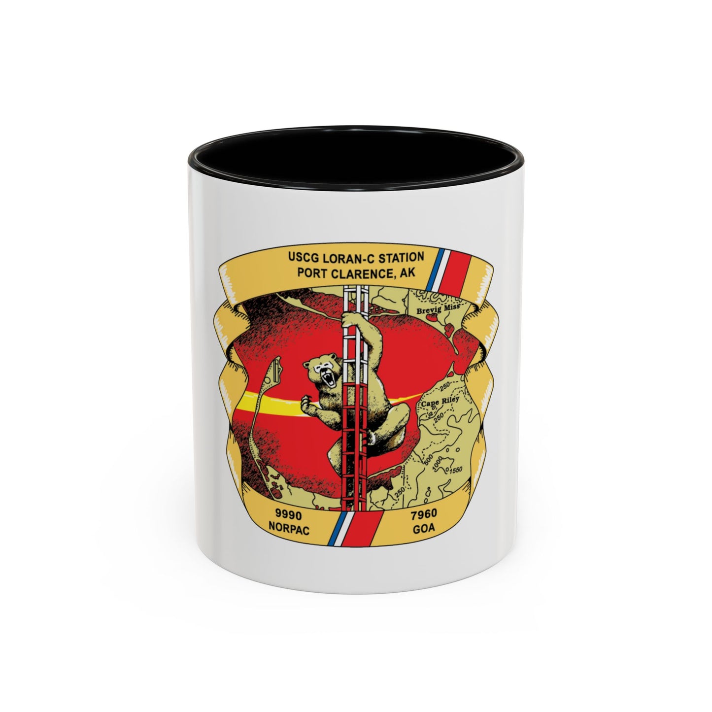 USCG Loran C  Station Port Clarence AK (U.S. Coast Guard) Accent Coffee Mug