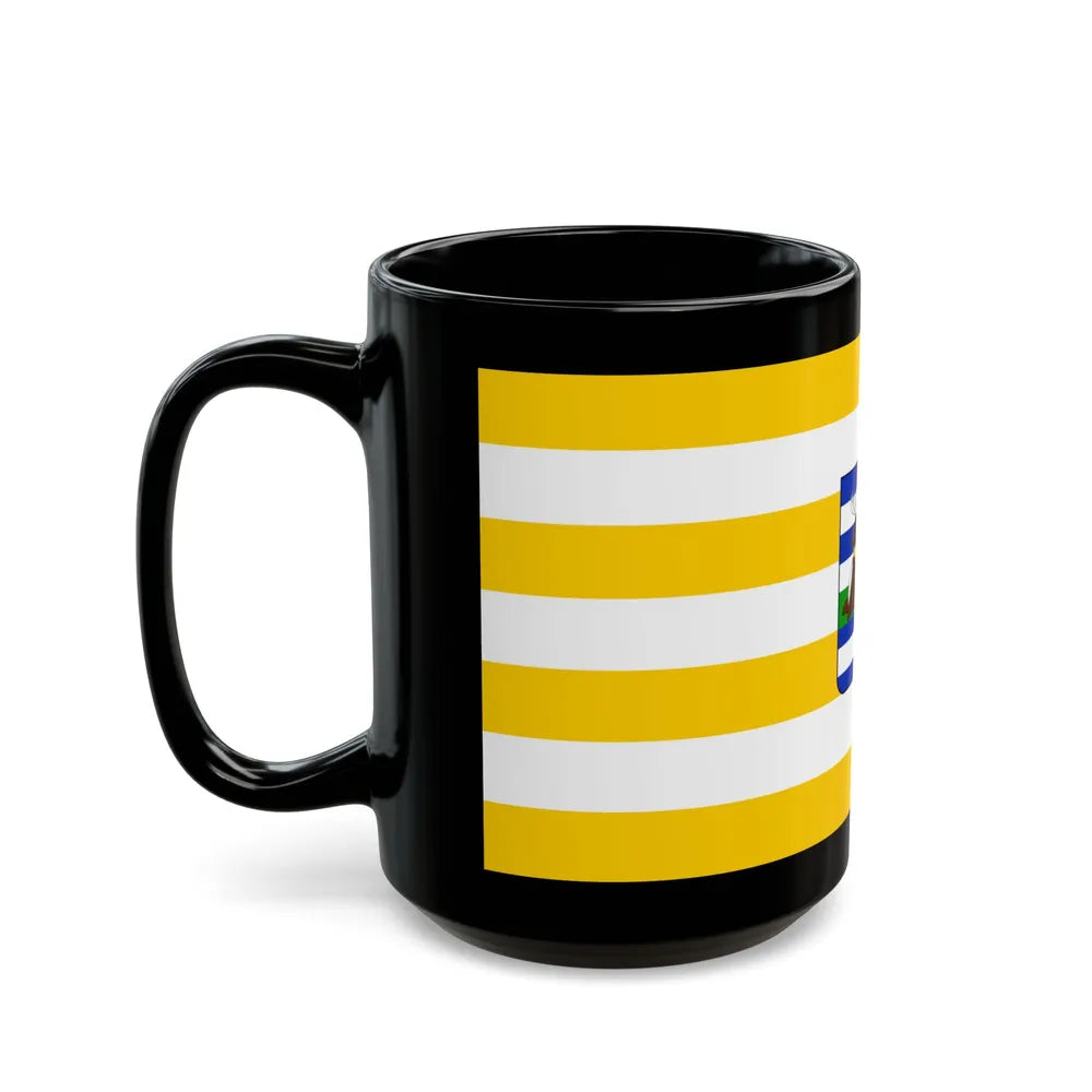 Flag of Vukovar Srijem County Croatia - Black Coffee Mug-Go Mug Yourself