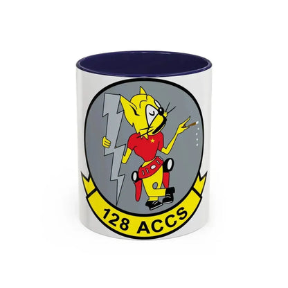 128 ACCS (U.S. Air Force) Accent Coffee Mug 11oz Navy - Go Mug Yourself