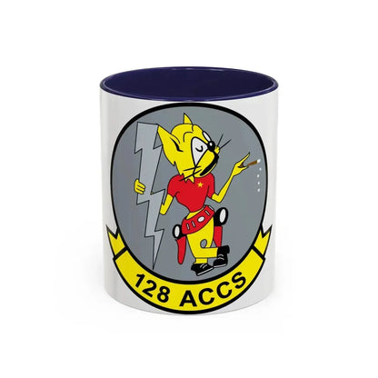 128 ACCS (U.S. Air Force) Accent Coffee Mug 11oz Navy - Go Mug Yourself