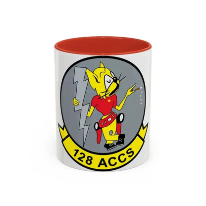 128 ACCS (U.S. Air Force) Accent Coffee Mug 11oz Red - Go Mug Yourself