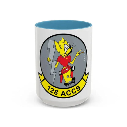 128 ACCS (U.S. Air Force) Accent Coffee Mug 15oz Light Blue - Go Mug Yourself