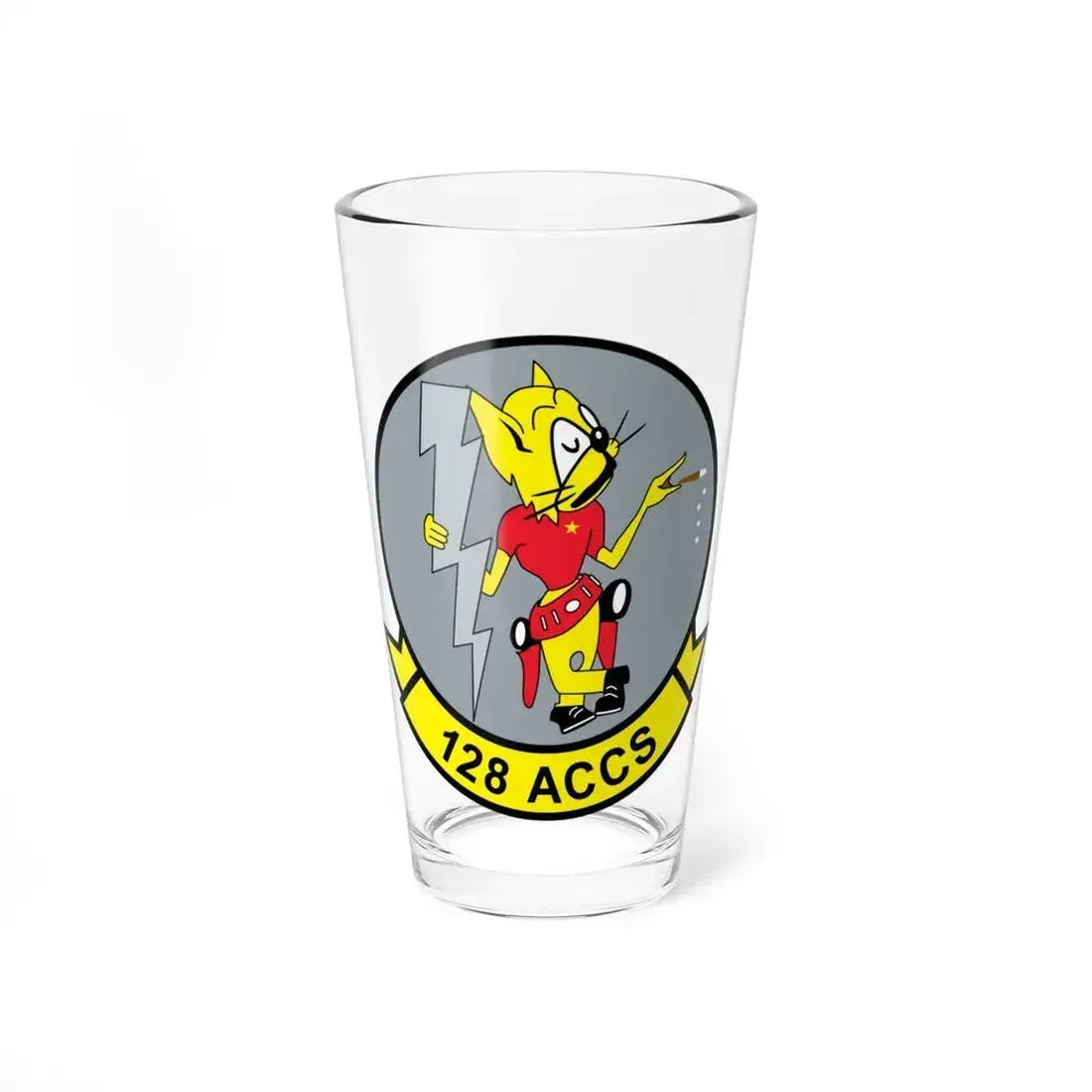 128 ACCS (U.S. Air Force) Pint Glass 16oz 16oz - Go Mug Yourself