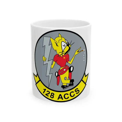 128 ACCS (U.S. Air Force) White Coffee Mug 11oz - Go Mug Yourself