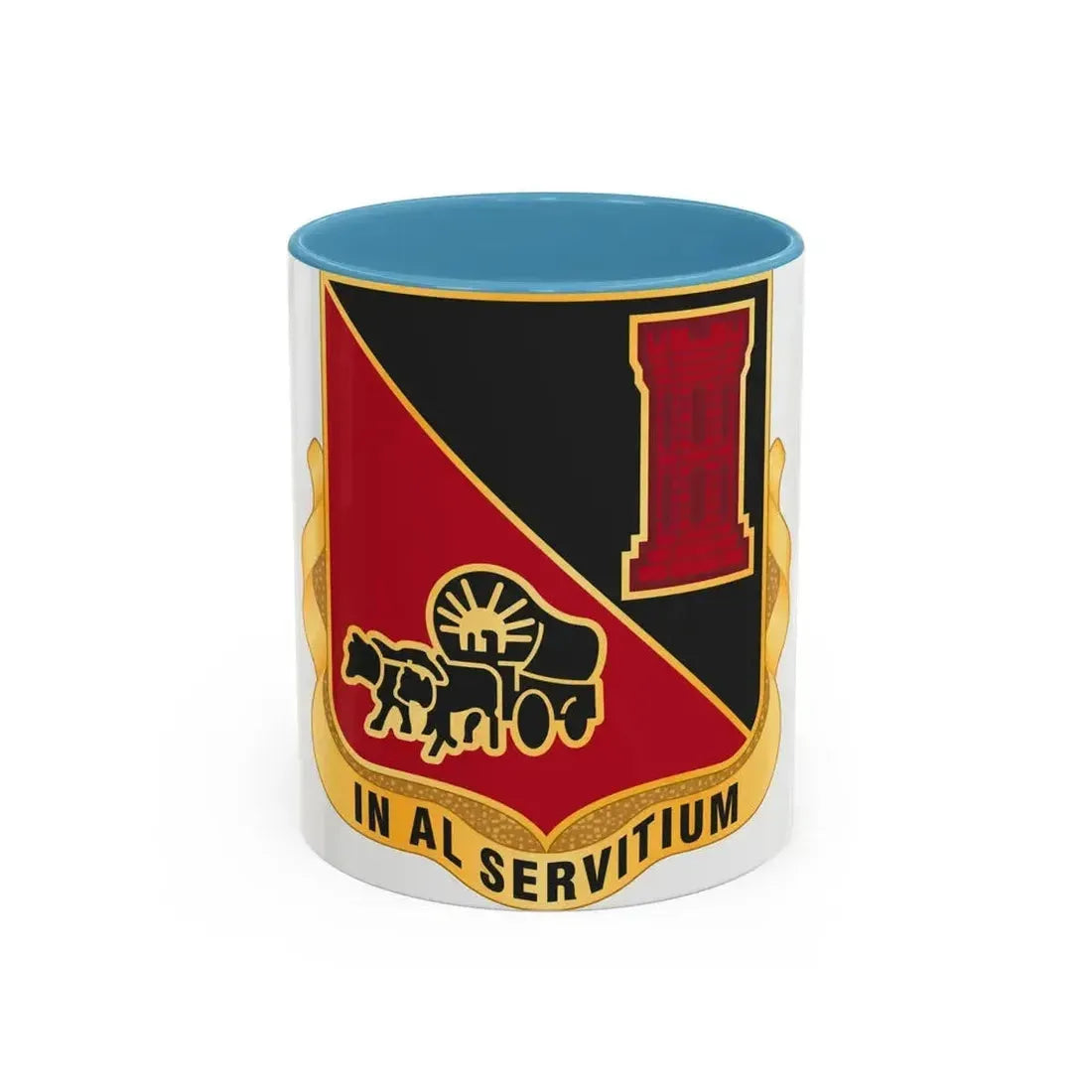 128 Engineer Battalion Nebraska National Guard (U.S. Army) Accent Coffee Mug 11oz Light Blue - Go Mug Yourself