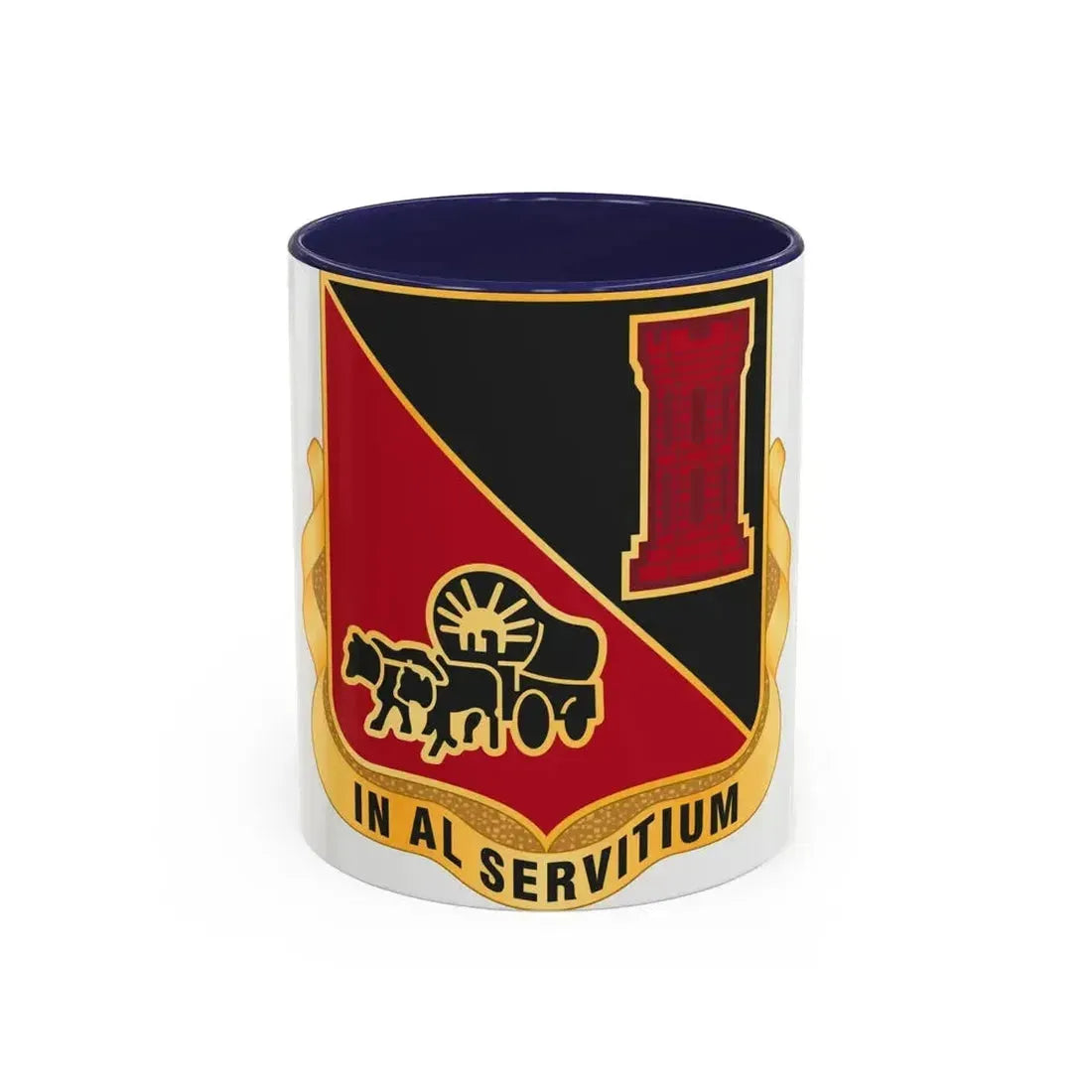 128 Engineer Battalion Nebraska National Guard (U.S. Army) Accent Coffee Mug 11oz Navy - Go Mug Yourself