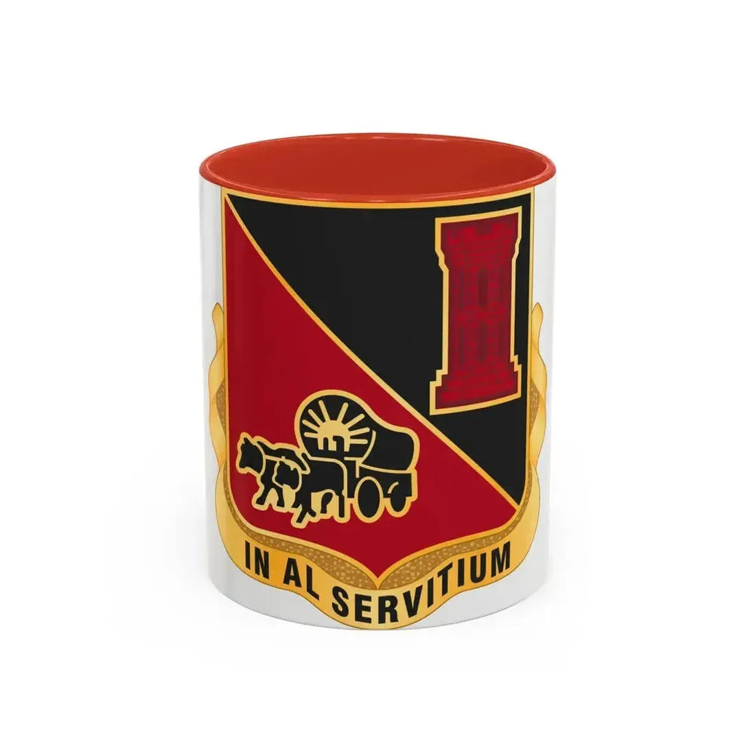 128 Engineer Battalion Nebraska National Guard (U.S. Army) Accent Coffee Mug 11oz Red - Go Mug Yourself