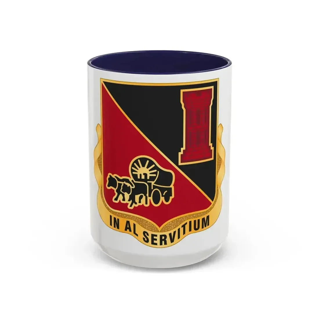 128 Engineer Battalion Nebraska National Guard (U.S. Army) Accent Coffee Mug 15oz Navy - Go Mug Yourself