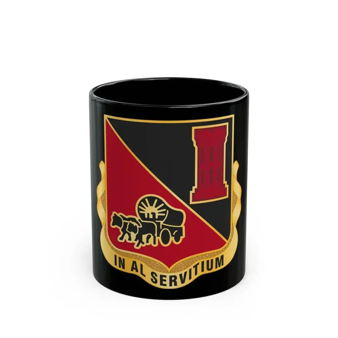 128 Engineer Battalion Nebraska National Guard (U.S. Army) Black Coffee Mug - Go Mug Yourself