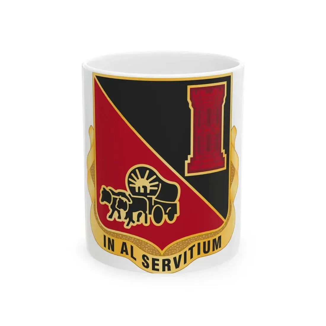 128 Engineer Battalion Nebraska National Guard (U.S. Army) White Coffee Mug 11oz - Go Mug Yourself