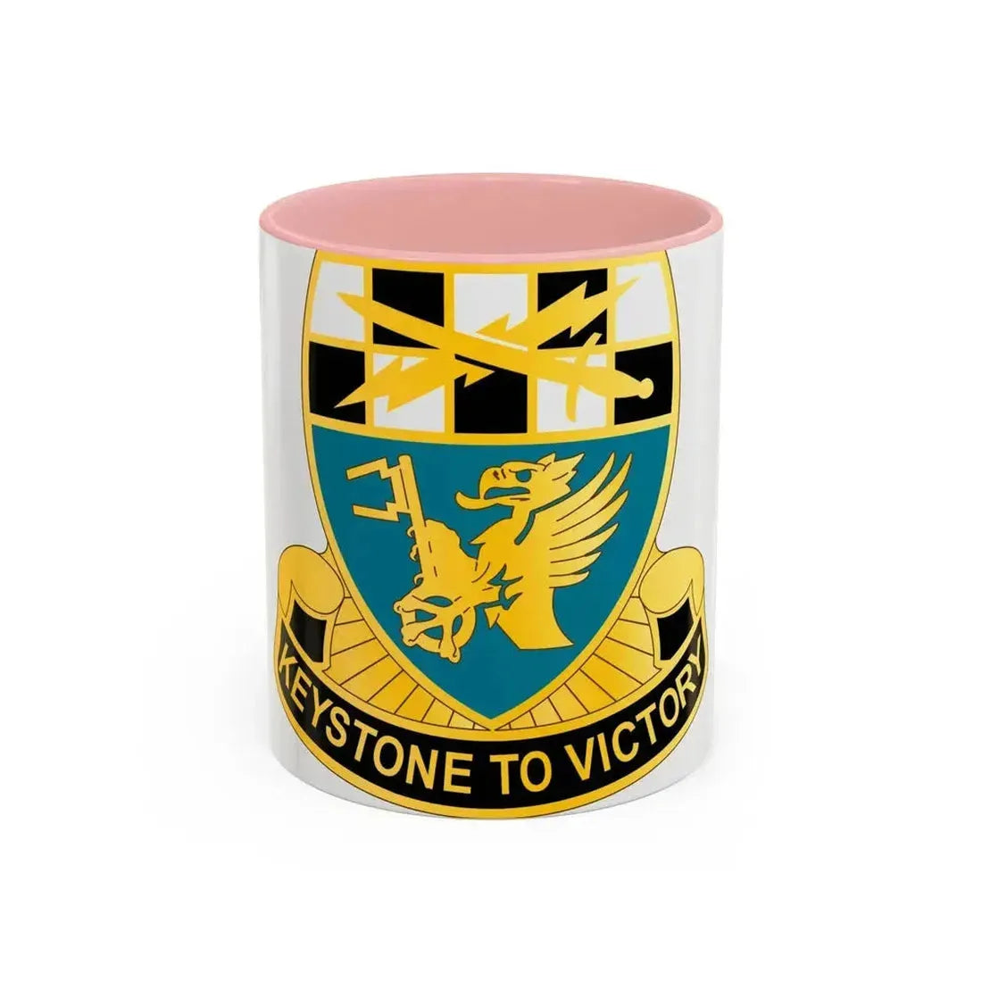 128 Military Intelligence Battalion (U.S. Army) Accent Coffee Mug 11oz Pink - Go Mug Yourself