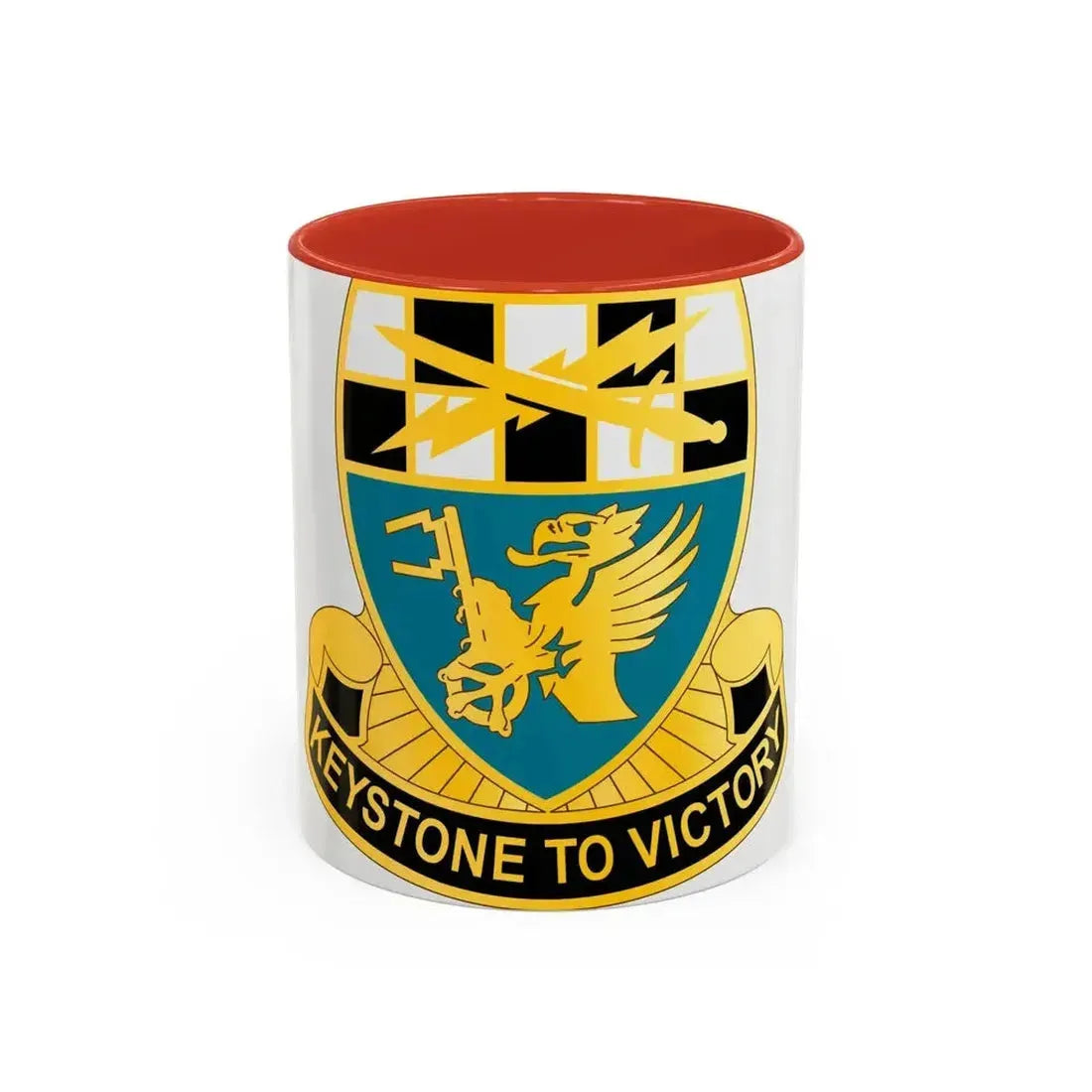 128 Military Intelligence Battalion (U.S. Army) Accent Coffee Mug 11oz Red - Go Mug Yourself