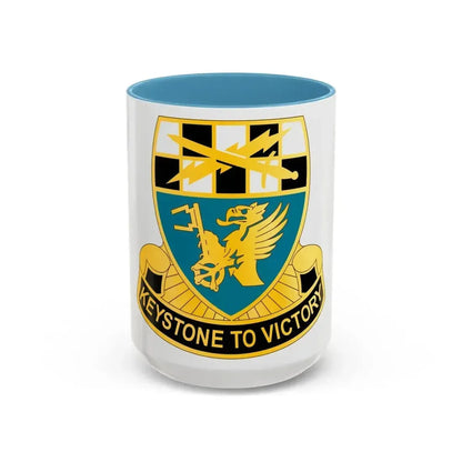 128 Military Intelligence Battalion (U.S. Army) Accent Coffee Mug 15oz Light Blue - Go Mug Yourself
