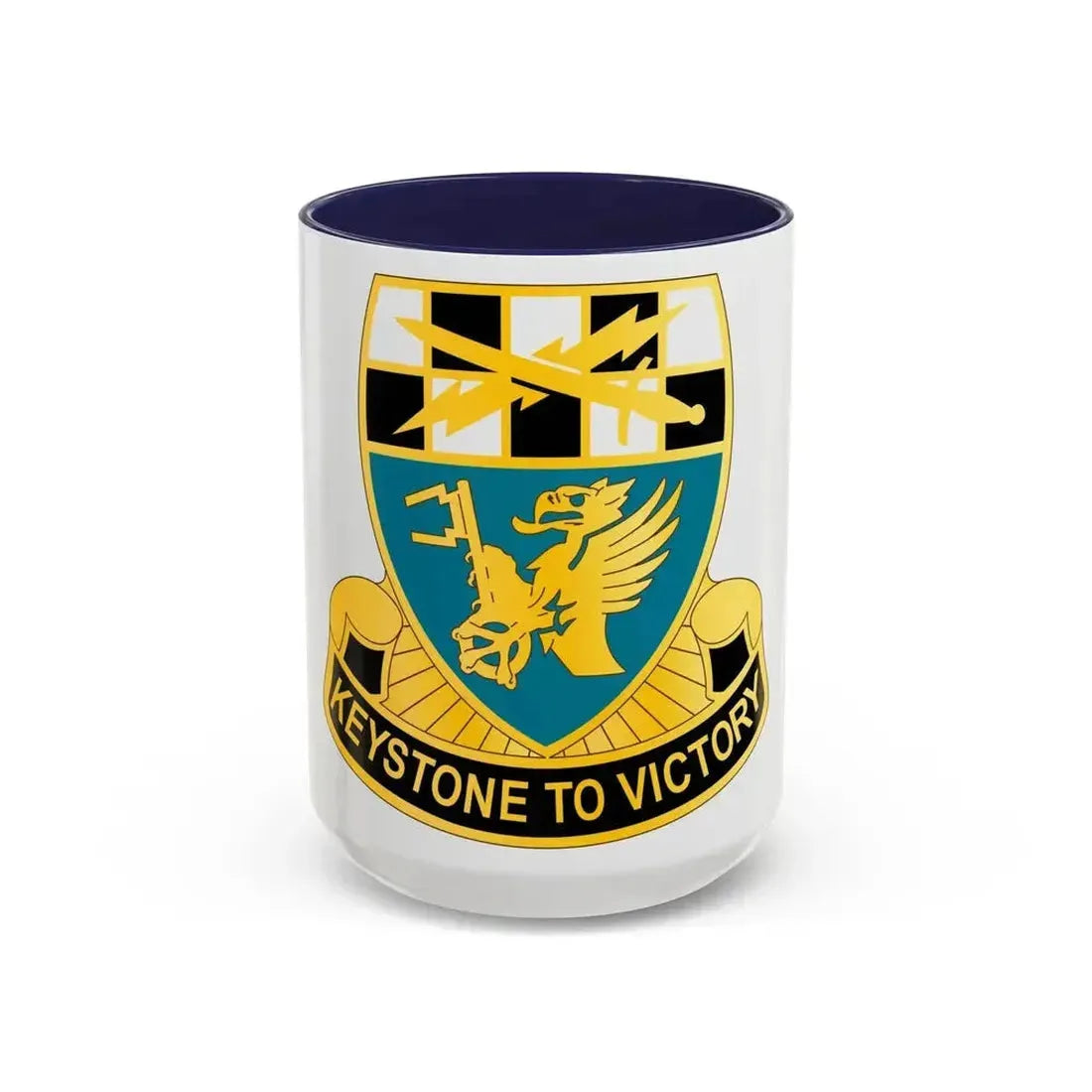 128 Military Intelligence Battalion (U.S. Army) Accent Coffee Mug 15oz Navy - Go Mug Yourself