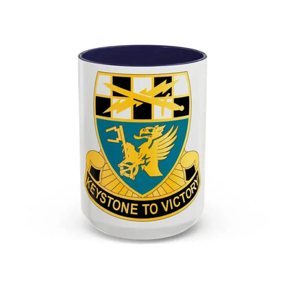 128 Military Intelligence Battalion (U.S. Army) Accent Coffee Mug 15oz Navy - Go Mug Yourself