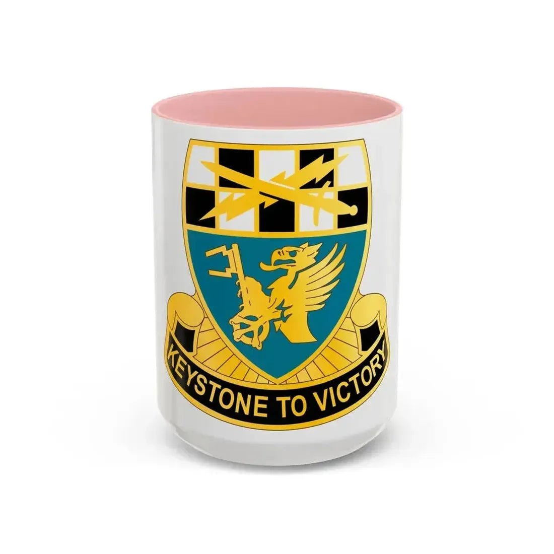 128 Military Intelligence Battalion (U.S. Army) Accent Coffee Mug 15oz Pink - Go Mug Yourself