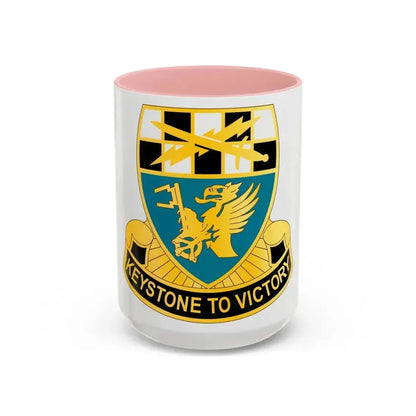 128 Military Intelligence Battalion (U.S. Army) Accent Coffee Mug 15oz Pink - Go Mug Yourself
