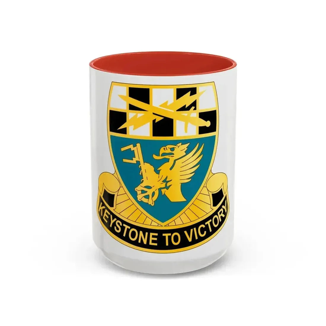 128 Military Intelligence Battalion (U.S. Army) Accent Coffee Mug 15oz Red - Go Mug Yourself