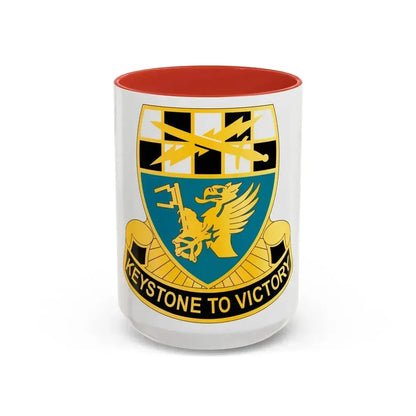 128 Military Intelligence Battalion (U.S. Army) Accent Coffee Mug 15oz Red - Go Mug Yourself