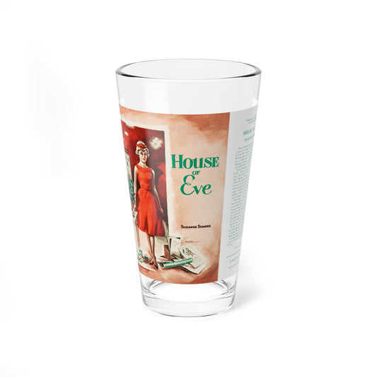 House of Eve by Suzanne Somers, Dustjacket (Avalon Books, 1962) - Pint Glass 16oz