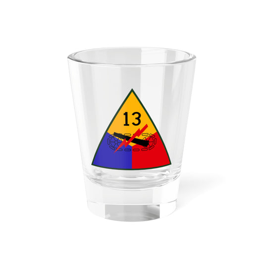 Verre à liqueur de la 13e division blindée (armée américaine) 1,5 oz