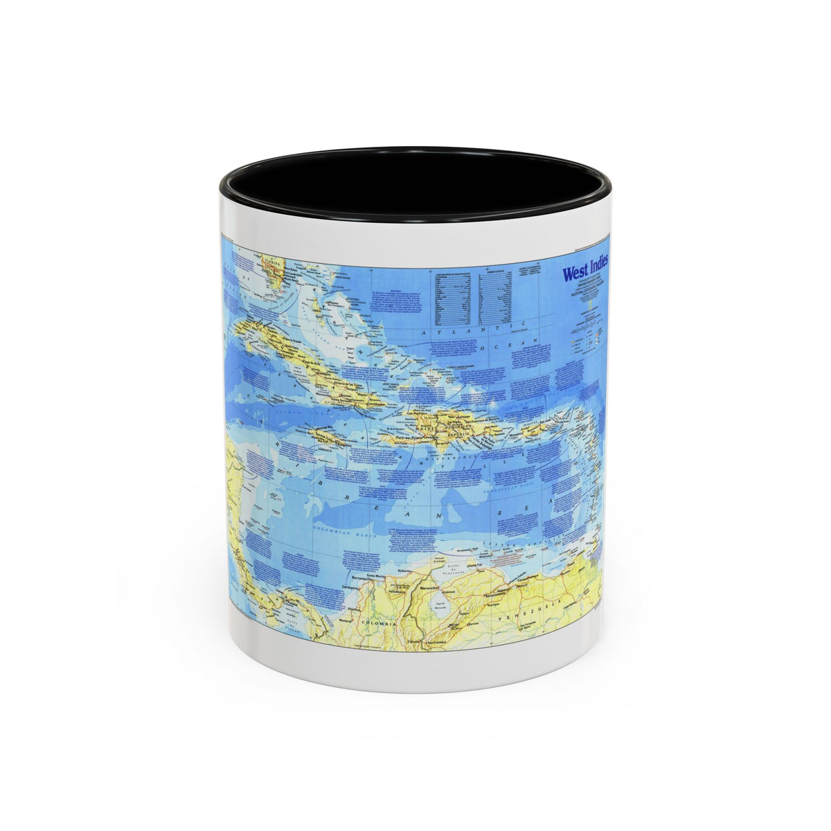 West Indies 1 (1987) (Map) Accent Coffee Mug