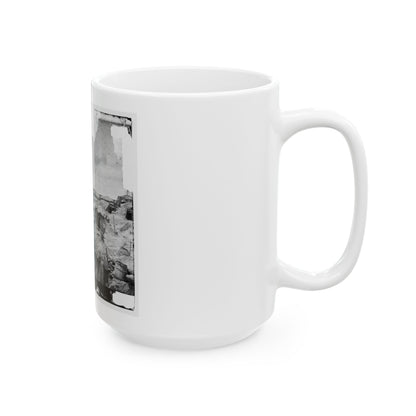 Petersburg, Va. Interior Of Fort Sedgwick, With Bomb-Proof Quarters Of Garrison (U.S. Civil War) White Coffee Mug