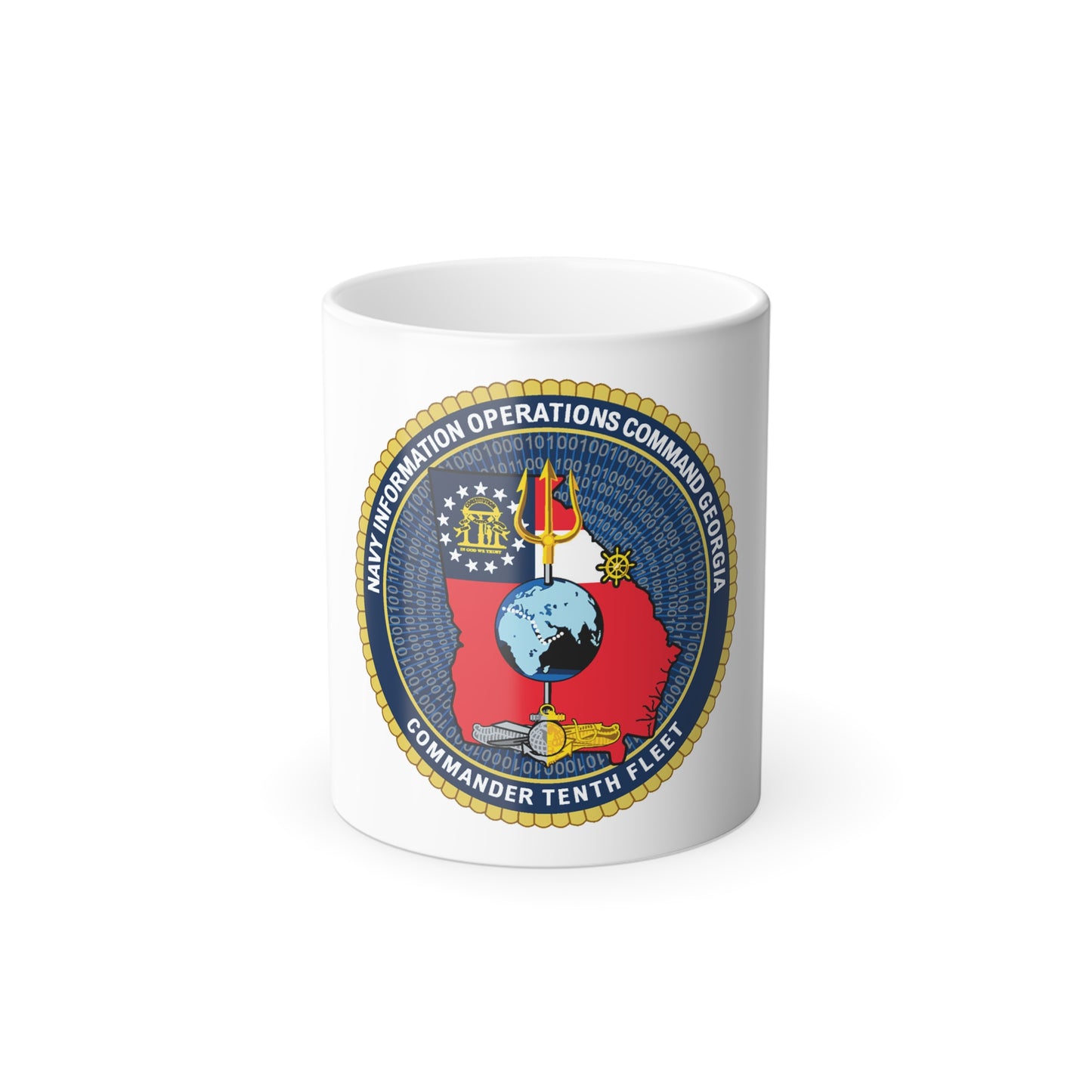 NIOC Georgia Commander Tenth Fleet (U.S. Navy) Color Changing Mug 11oz