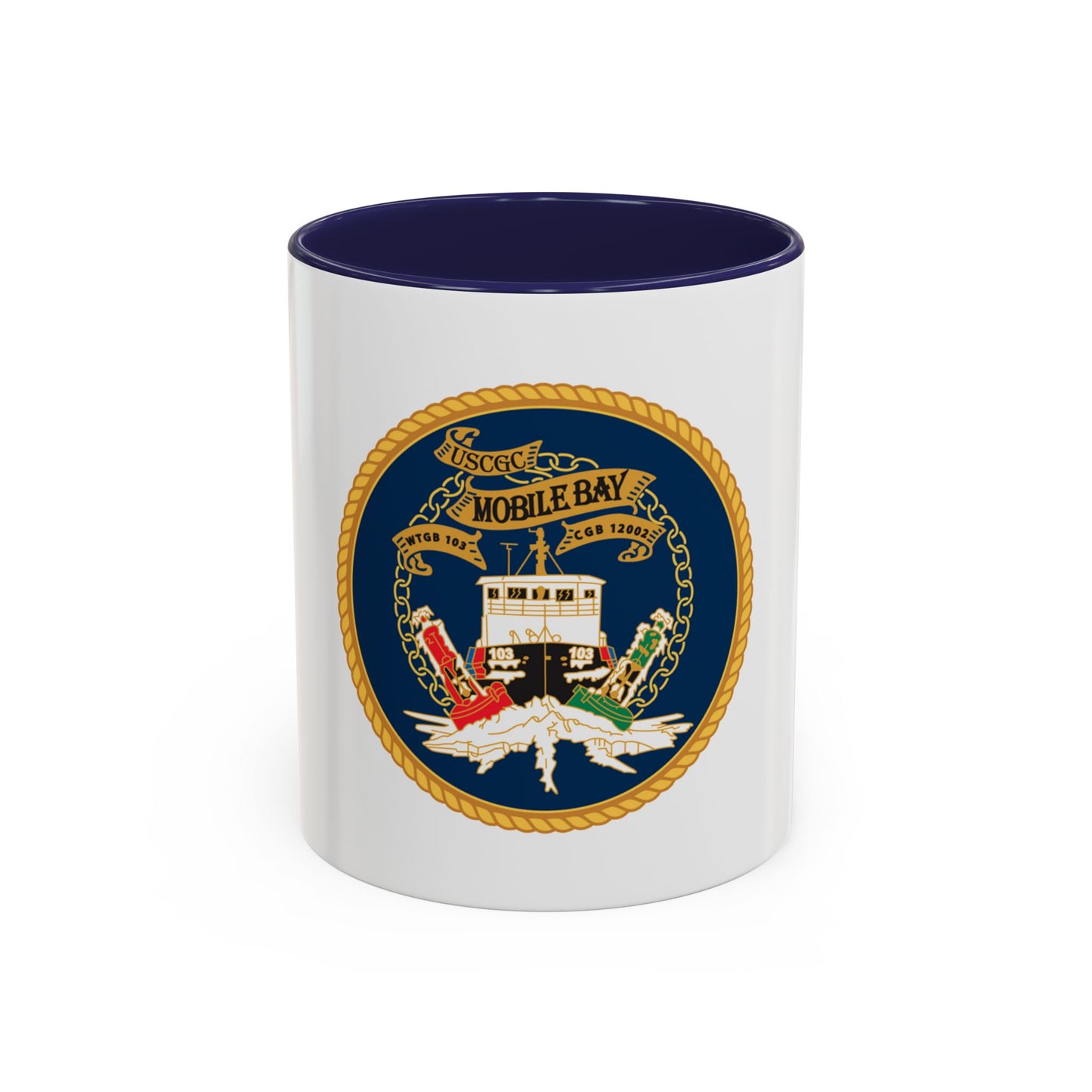 USCGC Mobile Bay WTGB 103 (U.S. Coast Guard) Accent Coffee Mug