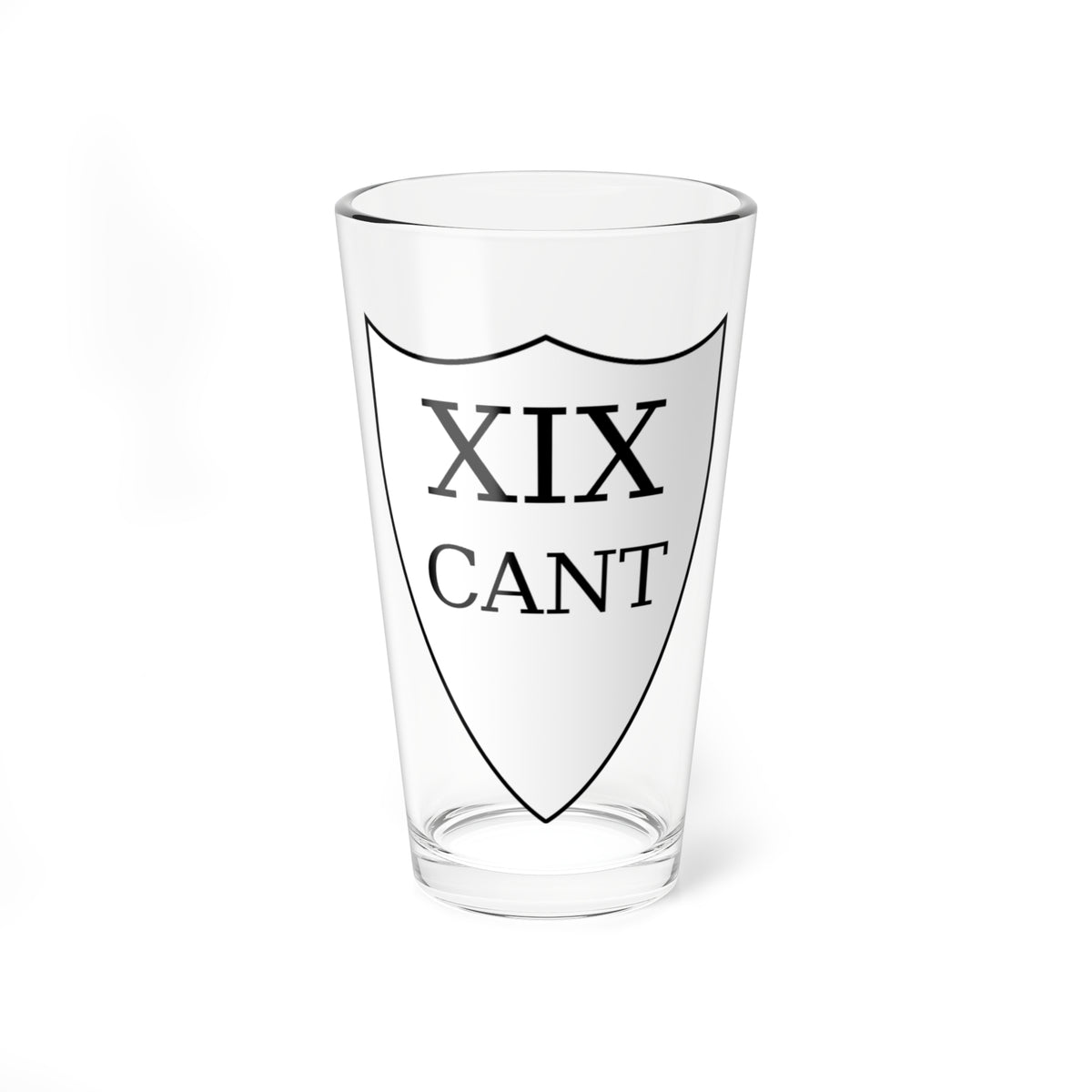XIX Cantone coa (Switzerland) (Coat of Arms) Pint Glass 16oz