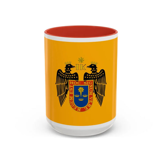 Flag of Lima Peru - Accent Coffee Mug-15oz-Red-Go Mug Yourself