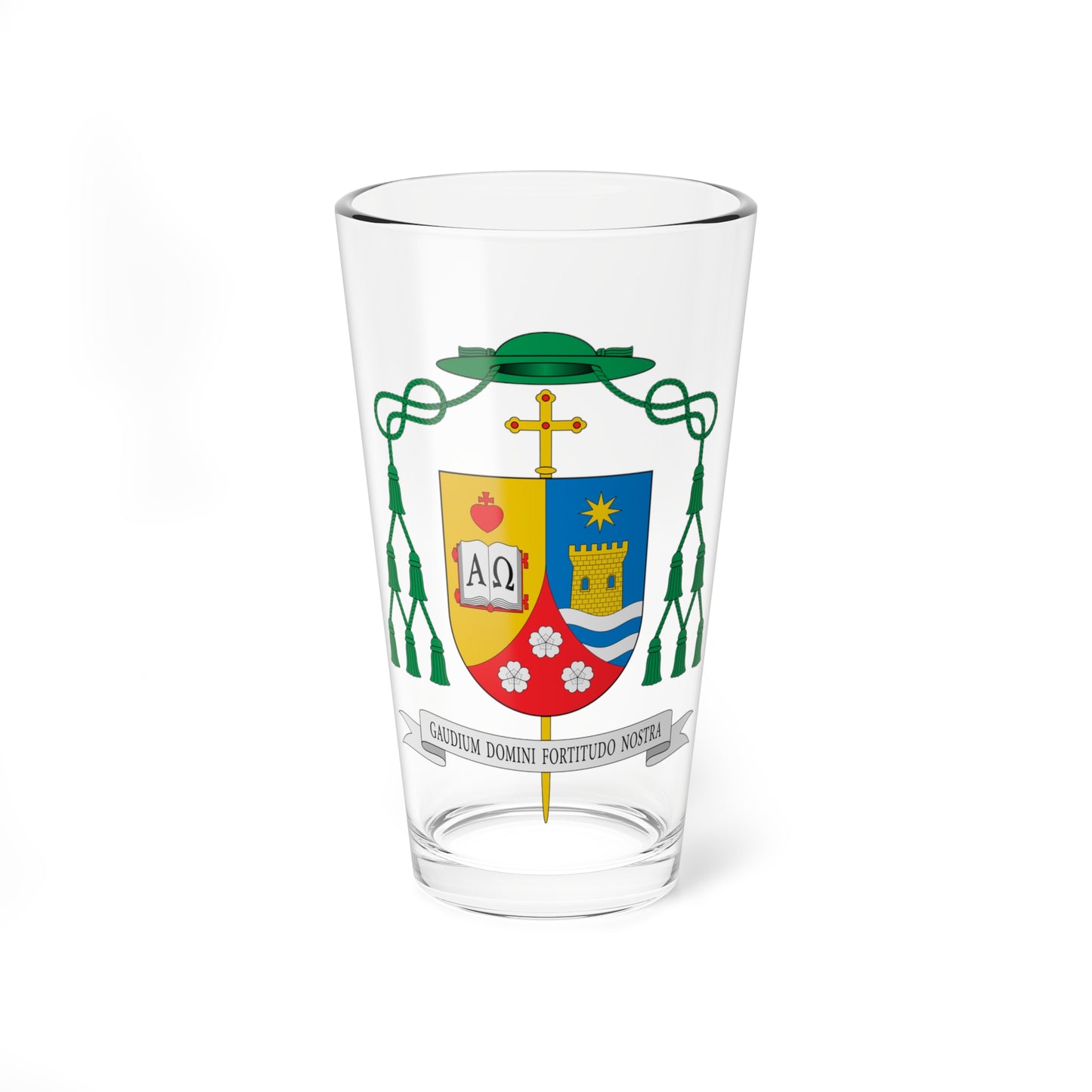 Escudo de Cristóbal Déniz Hernández (Spain) (Coat of Arms) Pint Glass 16oz