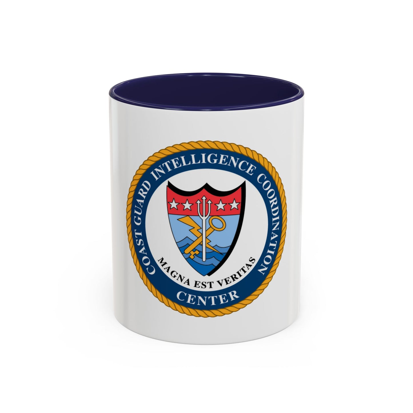 USCG Intelligence Coordination Ctr (U.S. Coast Guard) Accent Coffee Mug
