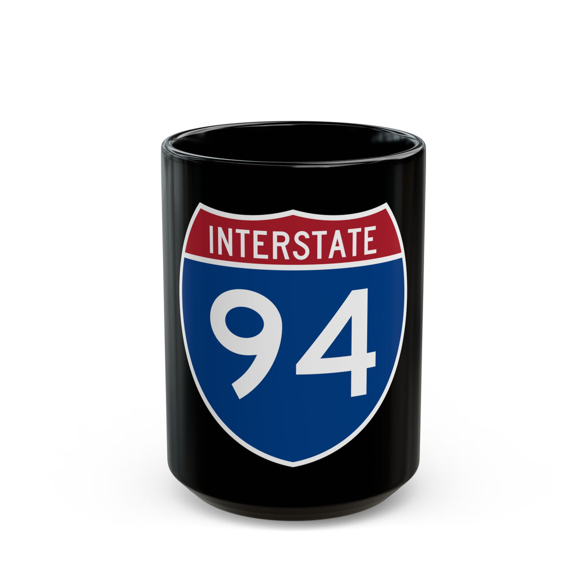 Interstate 94 (U.S. Highways) Black Coffee Mug