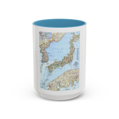 Japan and Korea (1960) (Map) Accent Coffee Mug