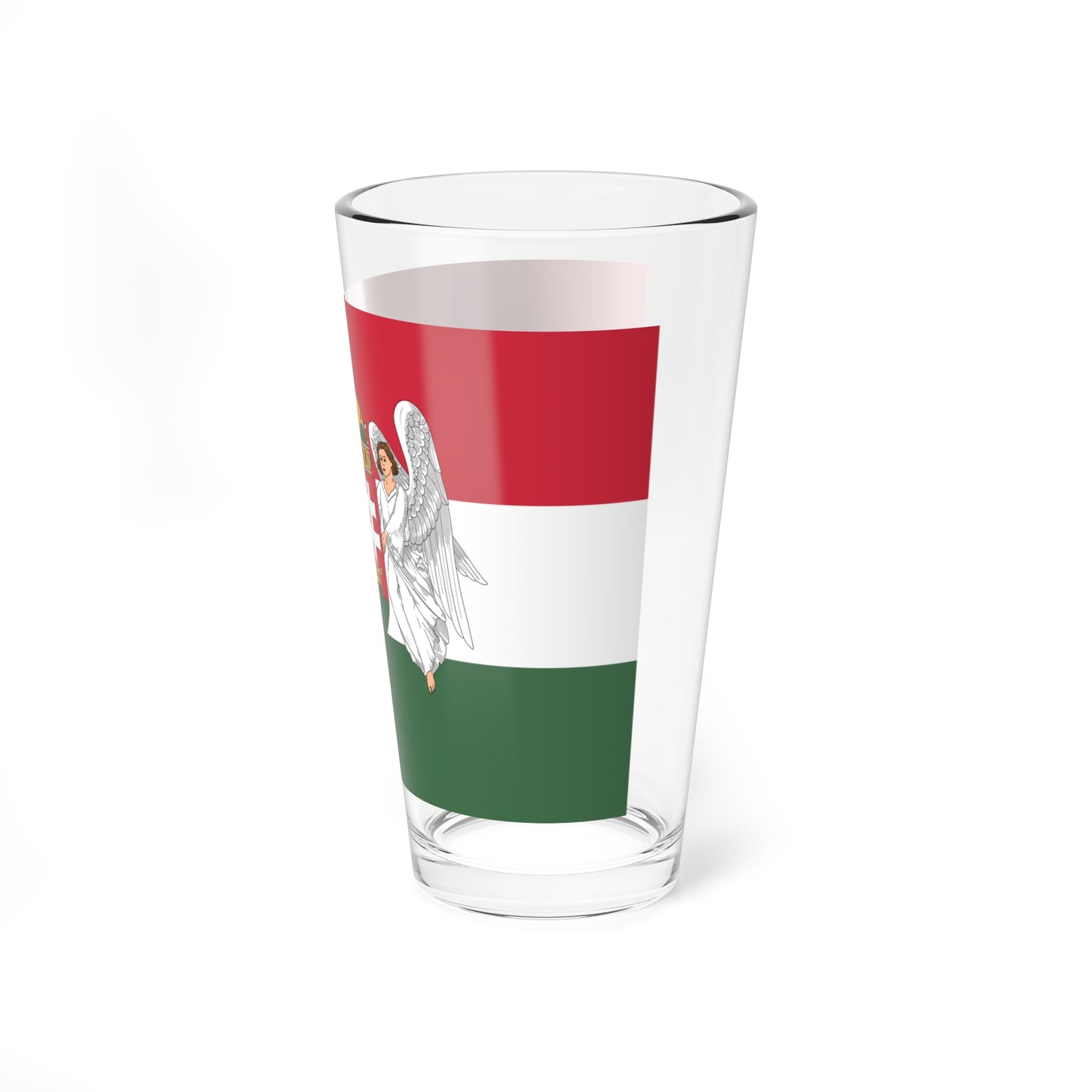 Flag of Hungary 1915-1918 angels 3-2 aspect ratio (Hungary) Pint Glass 16oz