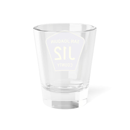 San Joaquin County J12 (California) (Road Sign) Shot Glass 1.5oz