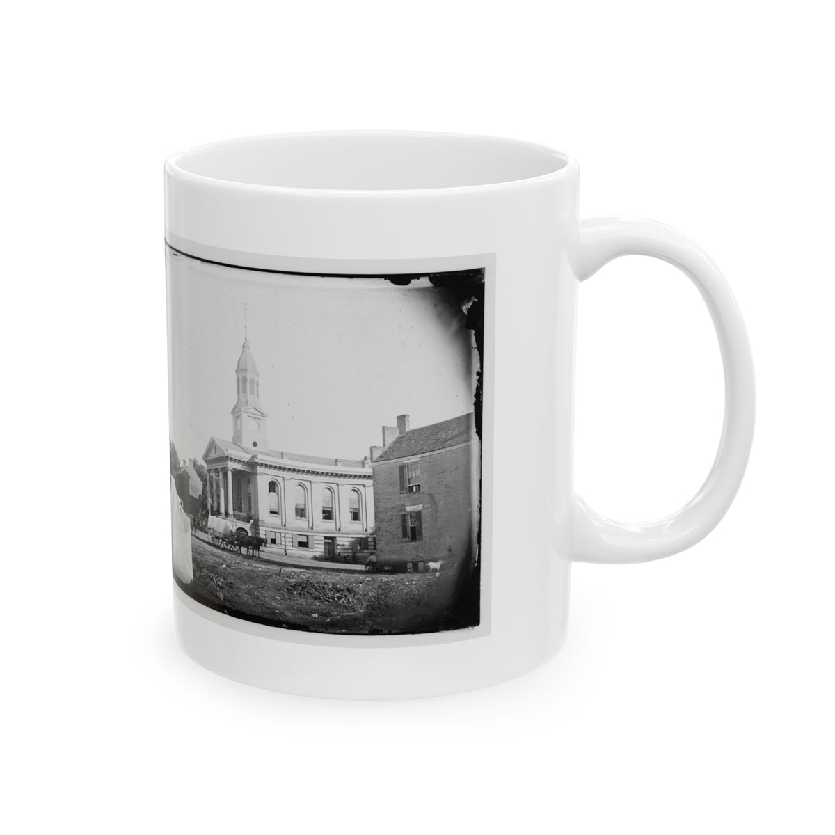 Warrenton, Va. Courthouse (U.S. Civil War) White Coffee Mug