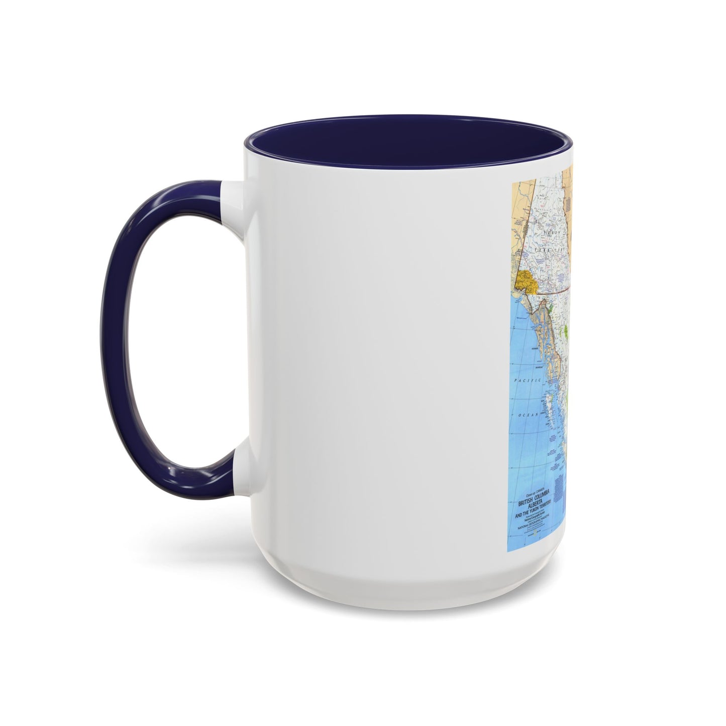 Canada - British Columbia, Alberta & Yukon (1978) (Map) Accent Coffee Mug