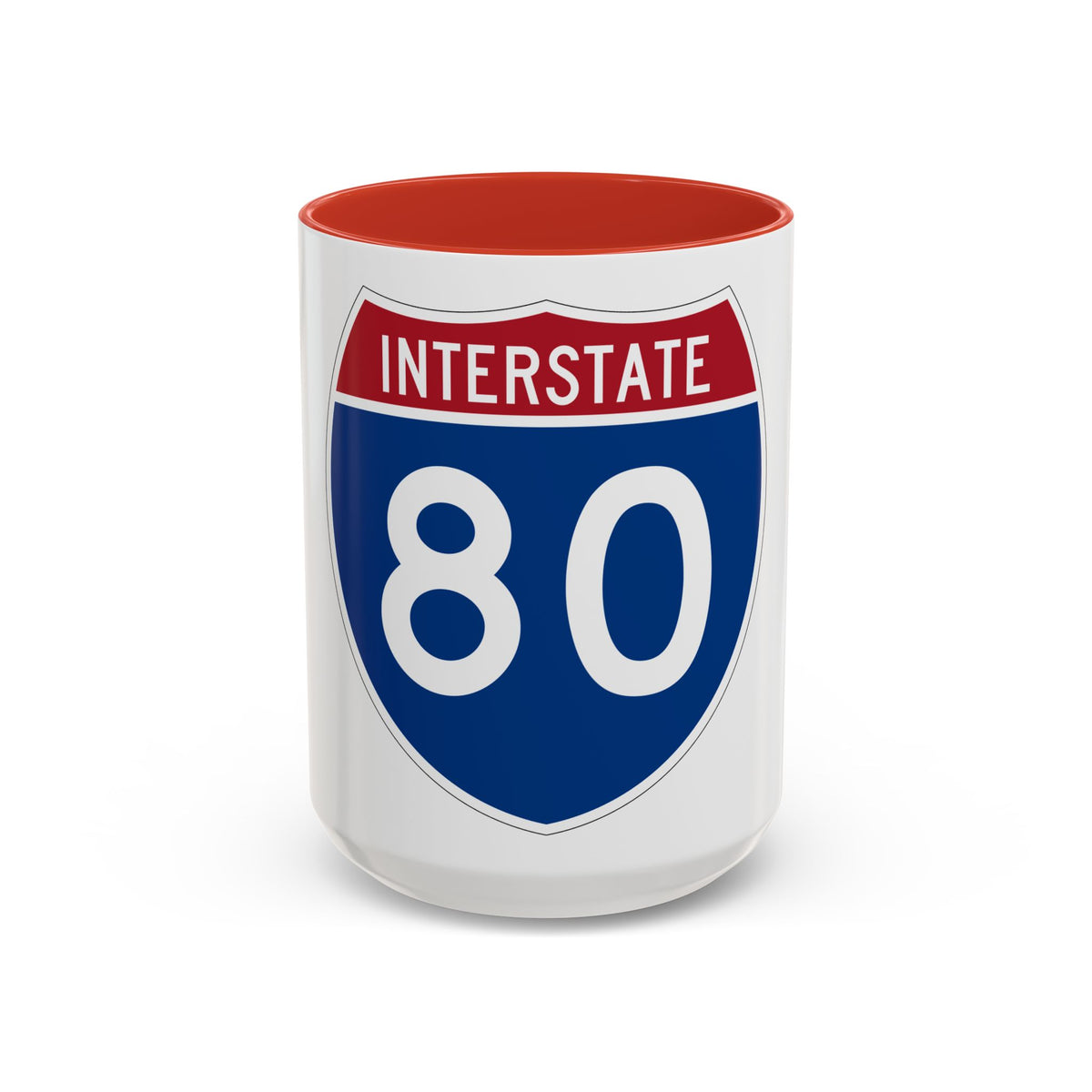 Interstate 80 (U.S. Highways) Accent Coffee Mug