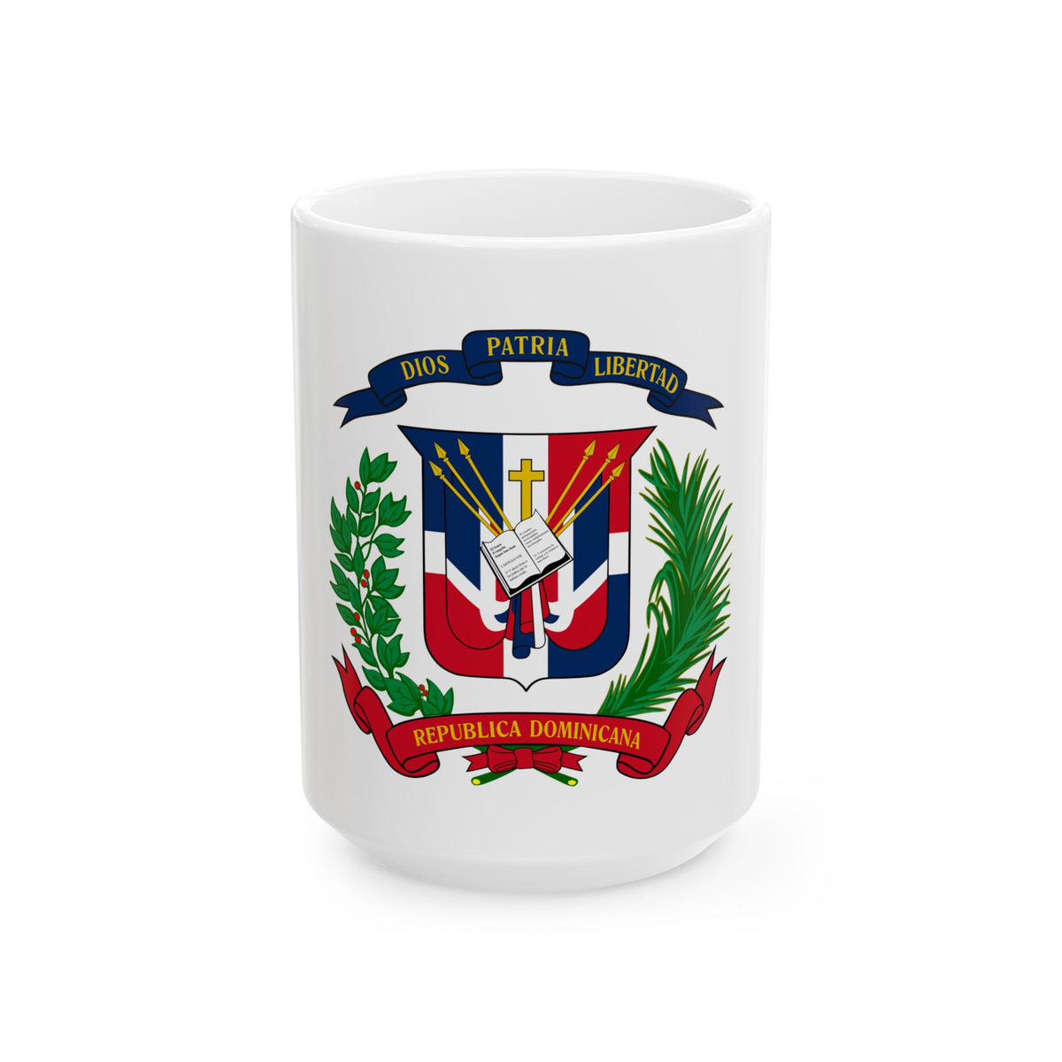 Coat of arms of the Dominican Republic - White Coffee Mug