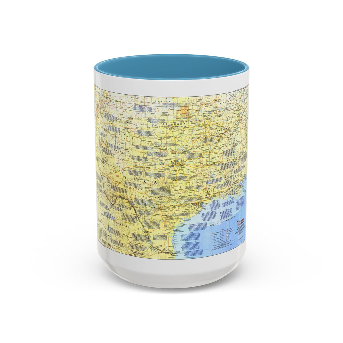 USA - Texas 1 (1986) (Map) Accent Coffee Mug